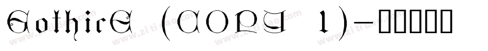GothicE (COPY 1)字体转换